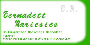 bernadett maricsics business card